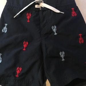 Janie and Jack swim trunks with tie mesh lining